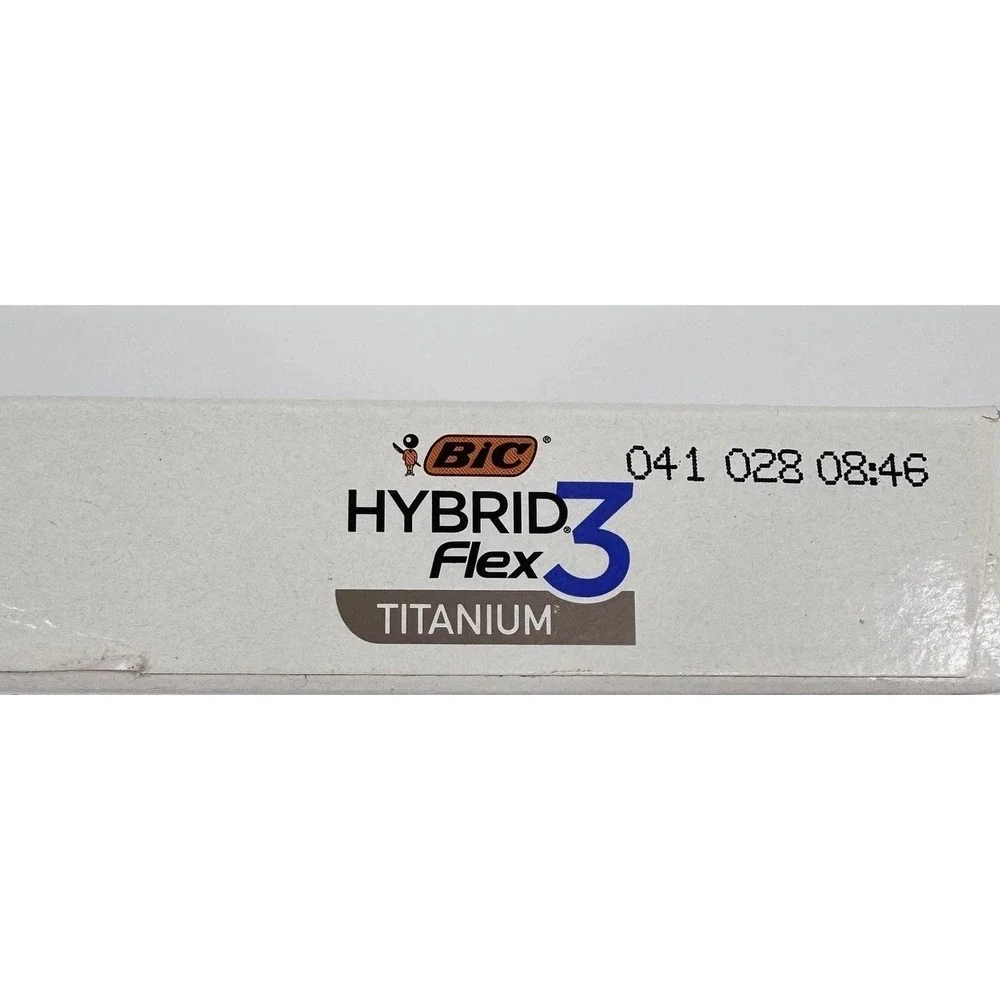 BIC Hybrid Flex 3 Titanium Razor Blue 1 Handle 5 Cartridges Mens Shaving NEW